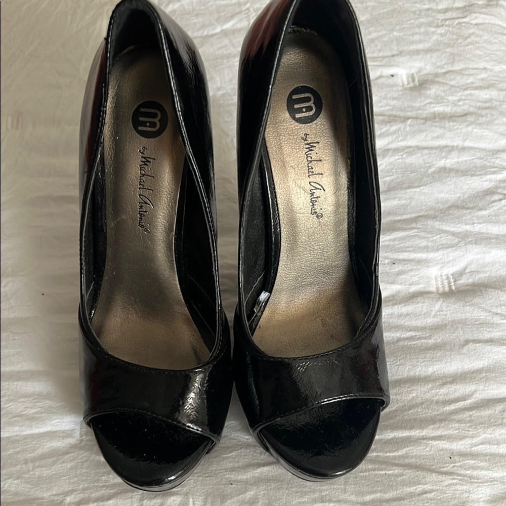 Michael Antonio Black Peep Toe Heels